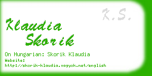 klaudia skorik business card